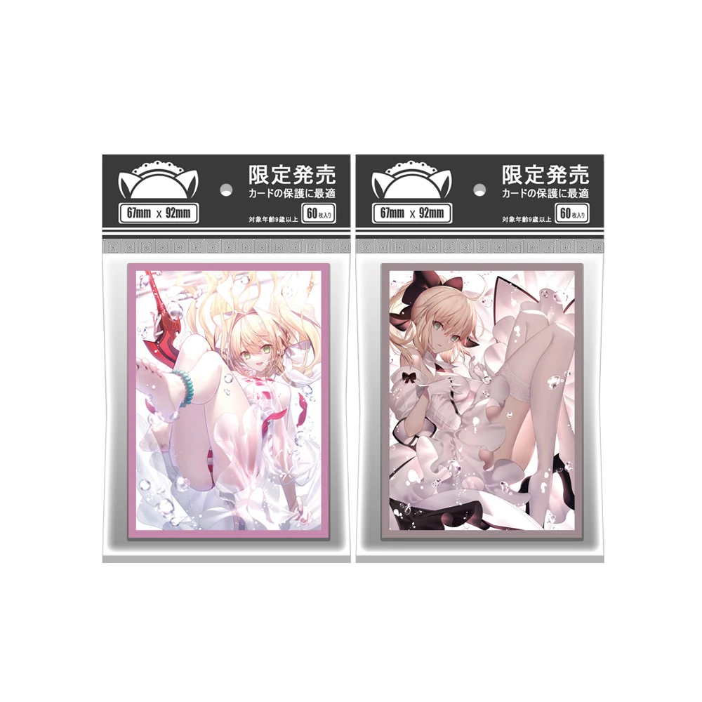 

60PCS 67x92mm Standard Size Anime Card Sleeves Lilly Nero Cartoon Character Deck Shielded Card Holder for MTG/YGO/PKM Game Cards