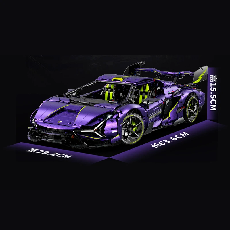 Новый 10635 3654 шт. 1:8 MOC Технический пульт дистанционного управления Суперкар