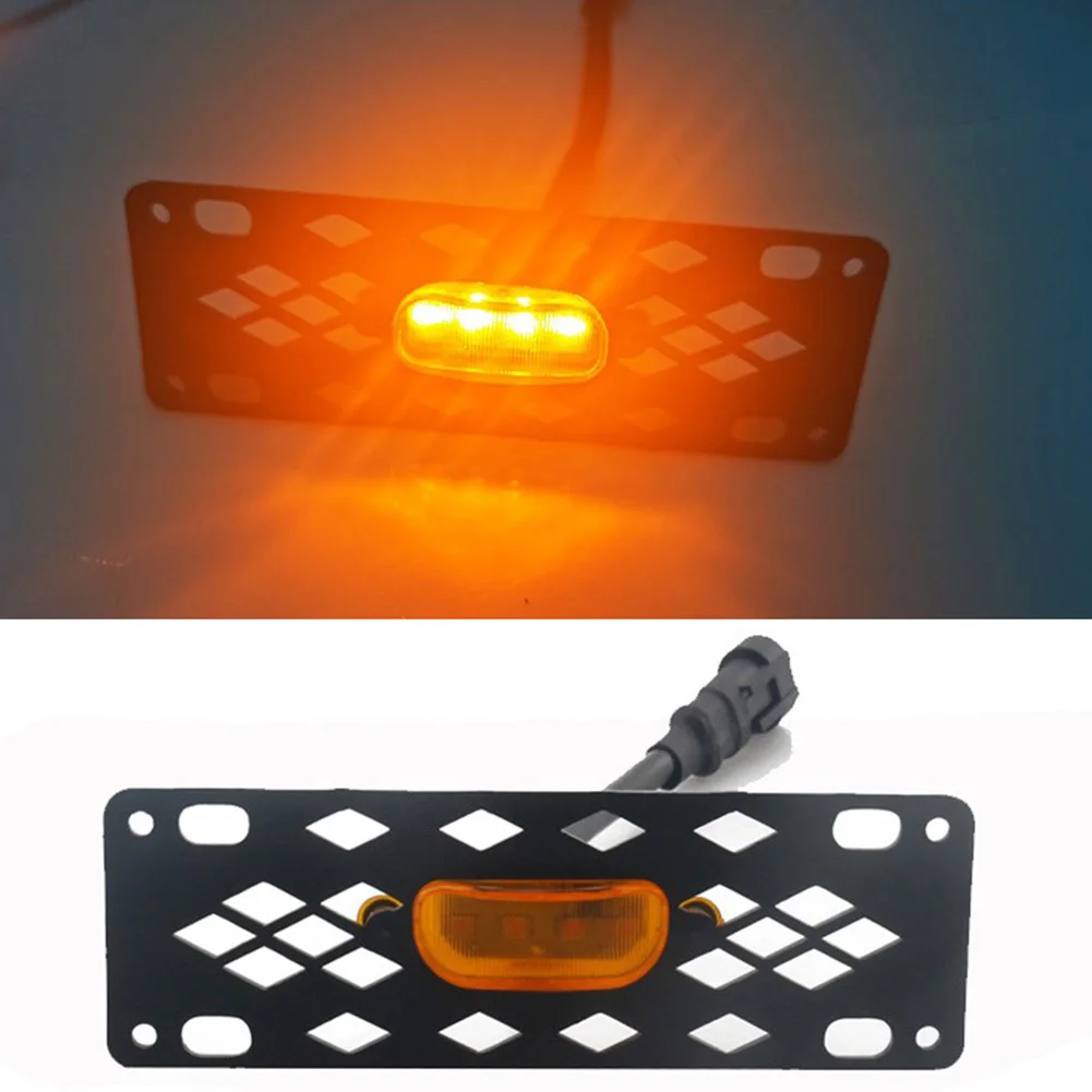 

Auto Car Front Grille DRL Running Lights Amber LED Light Raptor Style Grill Cover W/Bracket Universal For Toyota