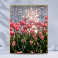 bedroom diamond paintings modern stitch 5d diy diamond painting new collection 2022 tulip home decor suitable for living room
