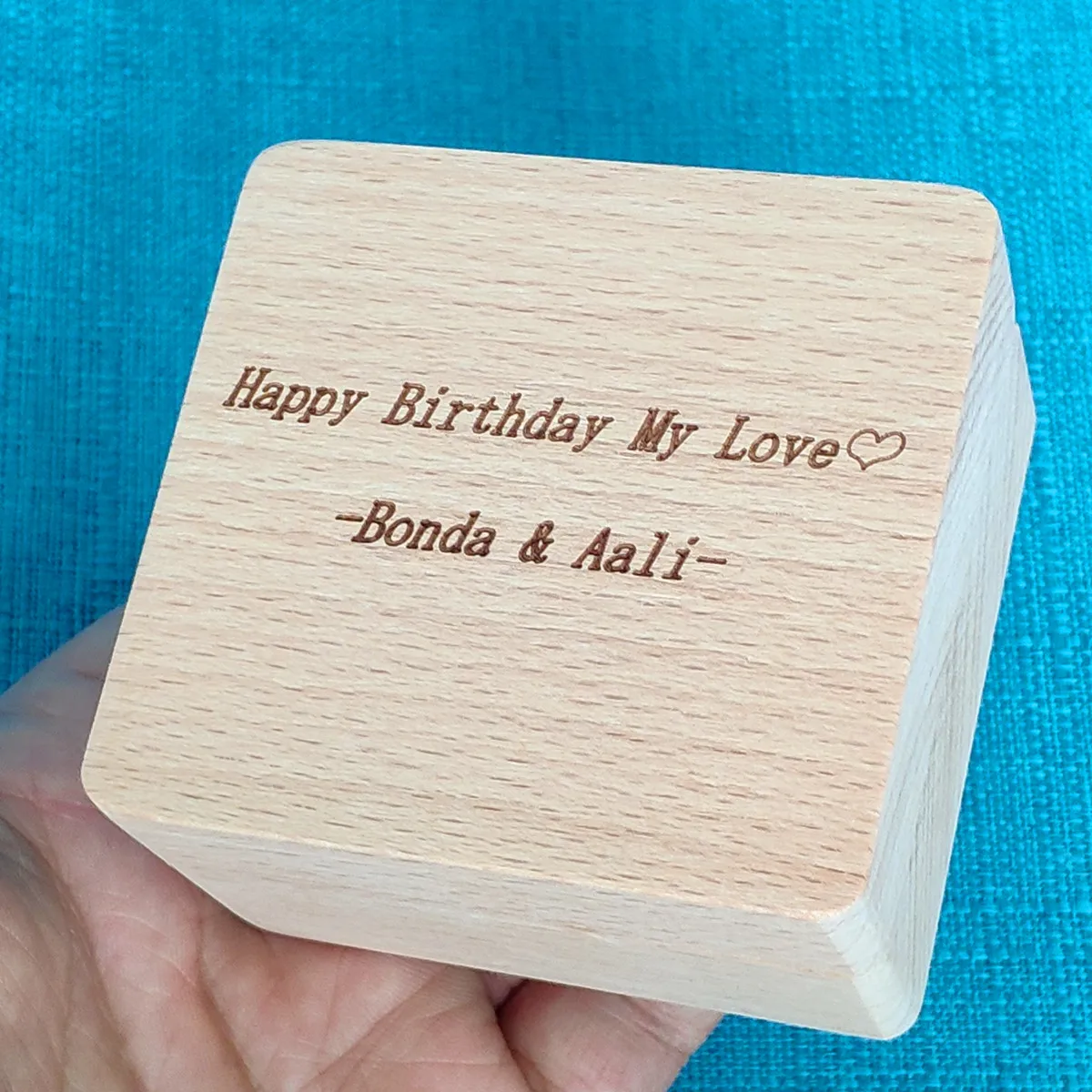 

Happy Birthday My Love Wood Wind Up Photo Music Box Customized Gifts Wedding Anniversary Personalized