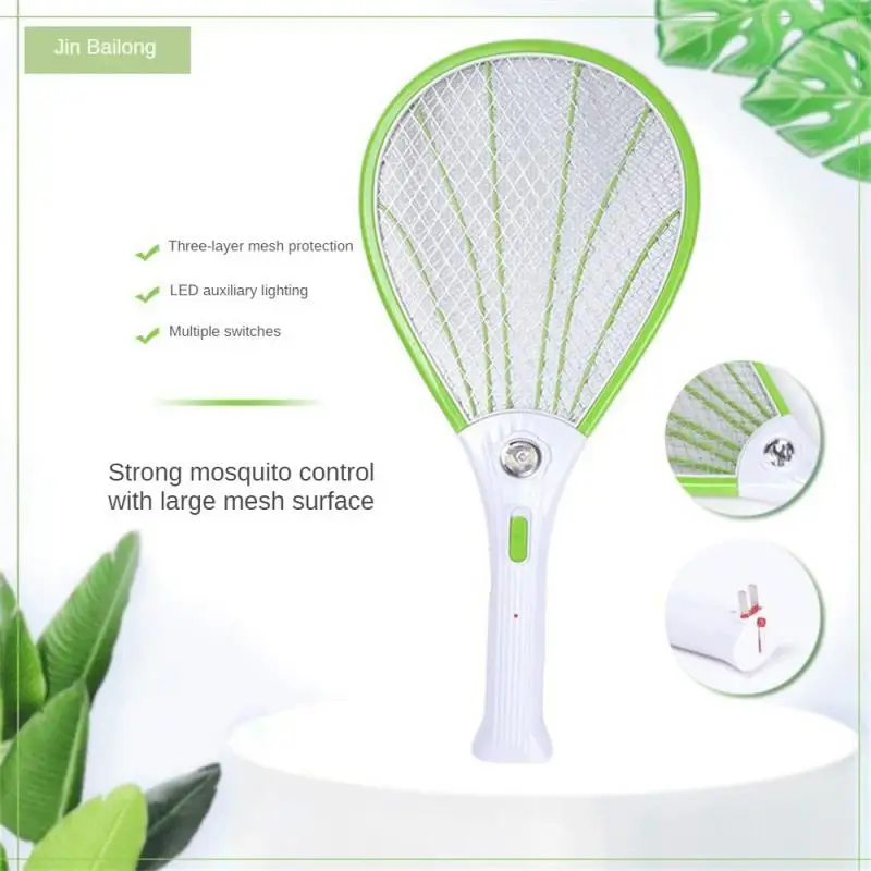 

Anti-electric Mosquito Killer Instant Shock Fly Swatter Anti-electric Shock Three-layer Large Mesh Electric Mosquito Swatter
