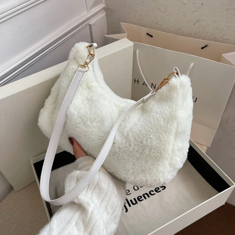 

2023 Women's Bag 2023 Popular Plush Bag Simple Shoulder Bag сумка женская