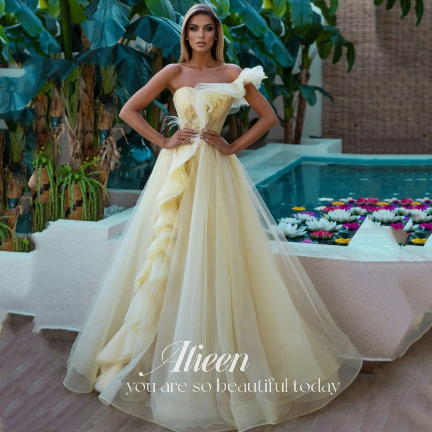 

Aileen Elegant Strapless Neck Line A Ball Gown Suits A Modern Day Princess Evening Dress Prom Dress For Women 2023 A-line