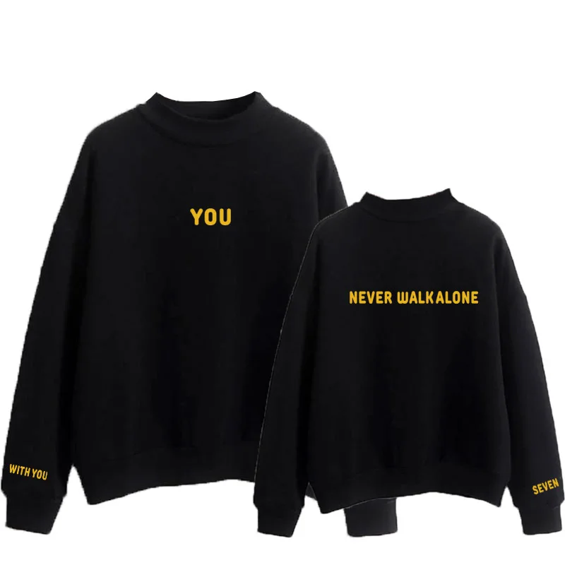 Коллекция 2022 года Свитшот You Never Walk Alone Digital File Jimin Merch Женская Толстовка большого