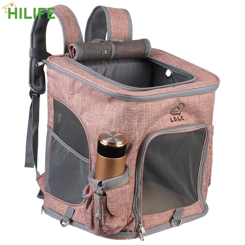 

Сумка для домашних питомцев, Портативная сумка из ткани Оксфорд для переноски кошек и щенков, из сетчатой ткани, для использования на открыт...