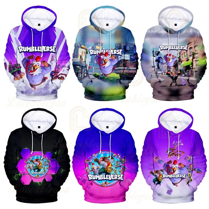

Battle Royale Game Rumbleverse Sudaderas 3D Hoodie 2022 NEW DESIGN Kids Tops Girls Boys Clothes Harajuku Children Sweatshirt