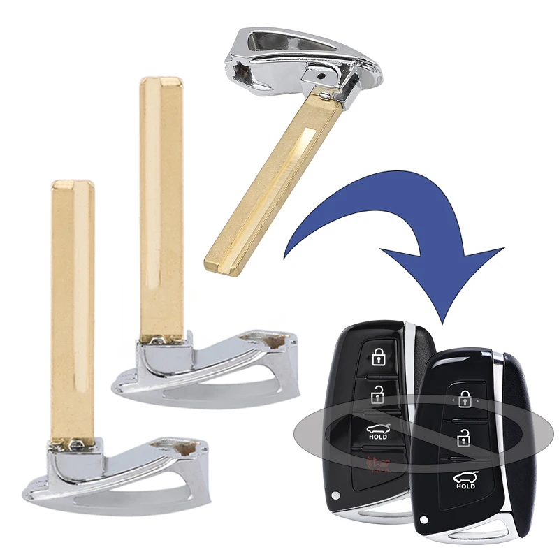 KEYECU Rmote Key Blade только лезвие для Hyundai iX35 i30 Tucson Santa Fe Veloster Creta Genesis G80 Elantra Kona Sonata