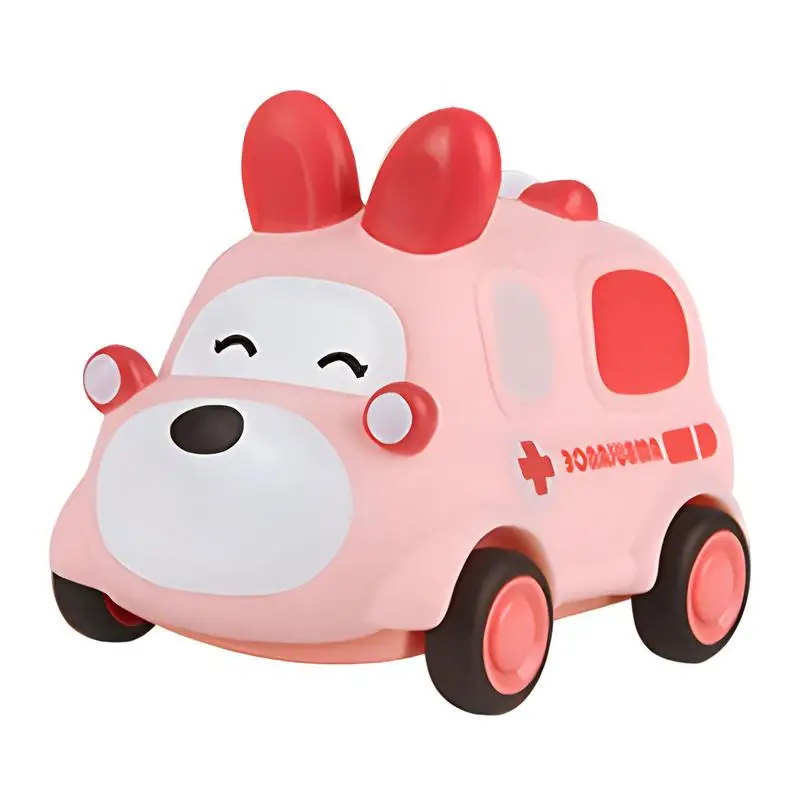 

Soft Rubber Baby Toy Cars Toddler Roll Car Friction Powered Truck Toy Cartoon Animals Friction Push And Go Toy Cars For Babies