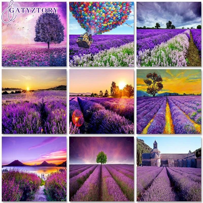 

GATYZTORY 60x75cm Painting by numbers Handmade Picture Drawing Flowers Scenery DIY Pictures by numbers Adults crafts Home decor