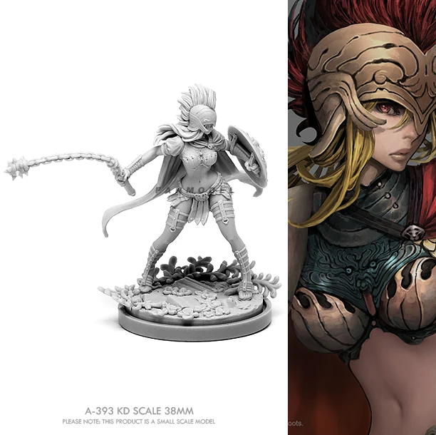 

38mm Resin model kits figure beauty colorless and self-assembled A-393
