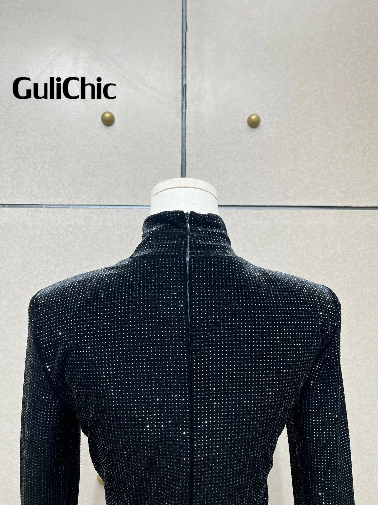 11.11 GuliChic сексуальное клубное вечернее асимметричное бархатное тонкое