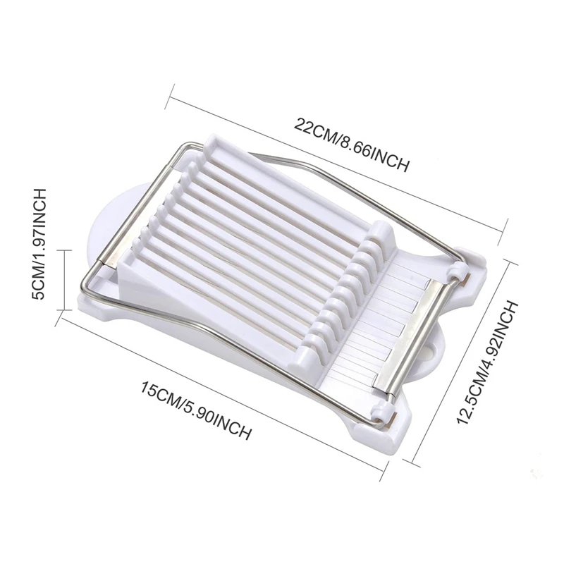 Многоразовый нож для ланч-мяса Spam Slicer из нержавеющей стали с 10 проволочными лезвиями для нарезки яиц, фруктов, лука, мягкой еды и ветчины.