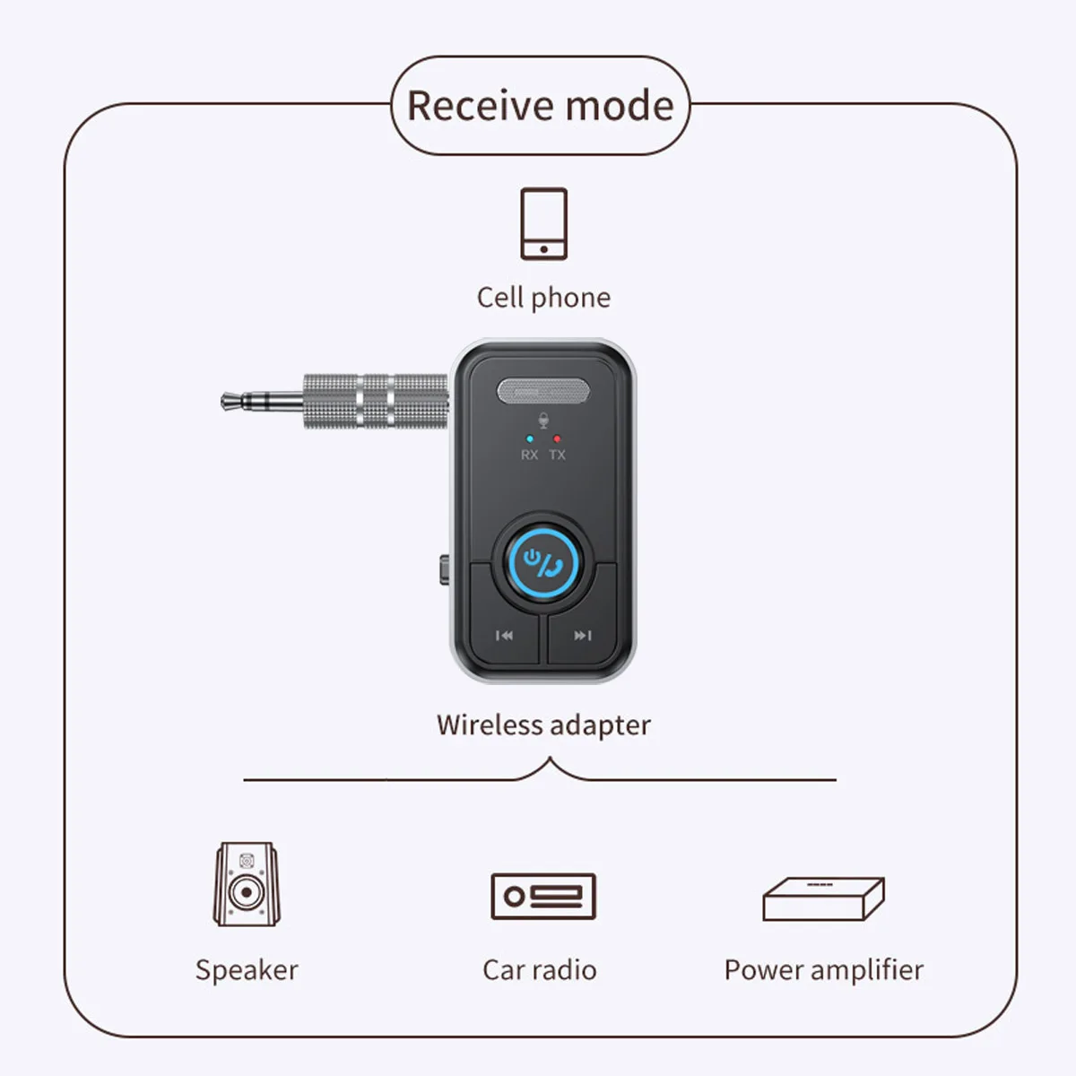 Автомобильный комплект JaJaBor Bluetooth с громкой связью адаптер-приемник 3 5 мм AUX