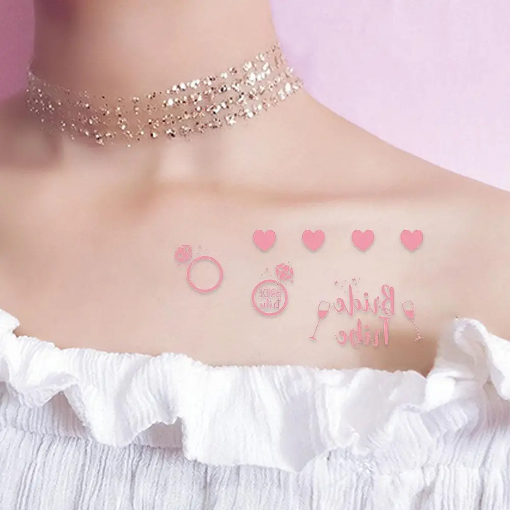 Свадебные одиночные вечерние штампованные татуировки наклейки девичник