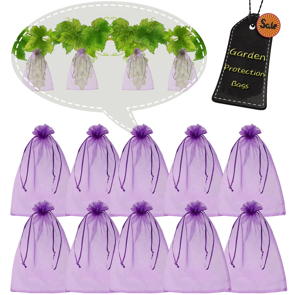 

Сетчатый мешок для защиты овощей, винограда, яблок, фруктов, 10/50/100 шт.