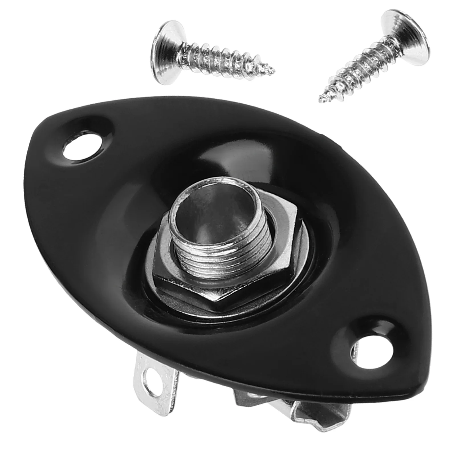 

Guitar Jack Input Plates Accessory Bass Pickup Supply Electronic Socket Replacement Metal Parts Fittings