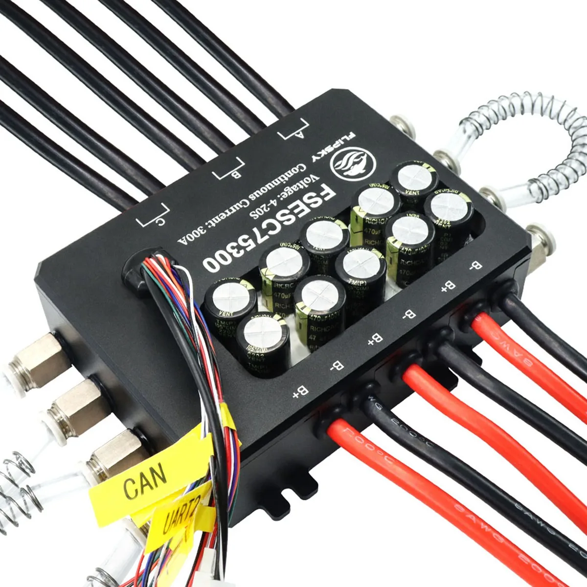

Flipsky FSESC 75300 84 в мощный ток 350A ESC основа на Vesc с алюминиевым зеркальным корпусом для водяного охлаждения для робота-файтинга с электрофольгой