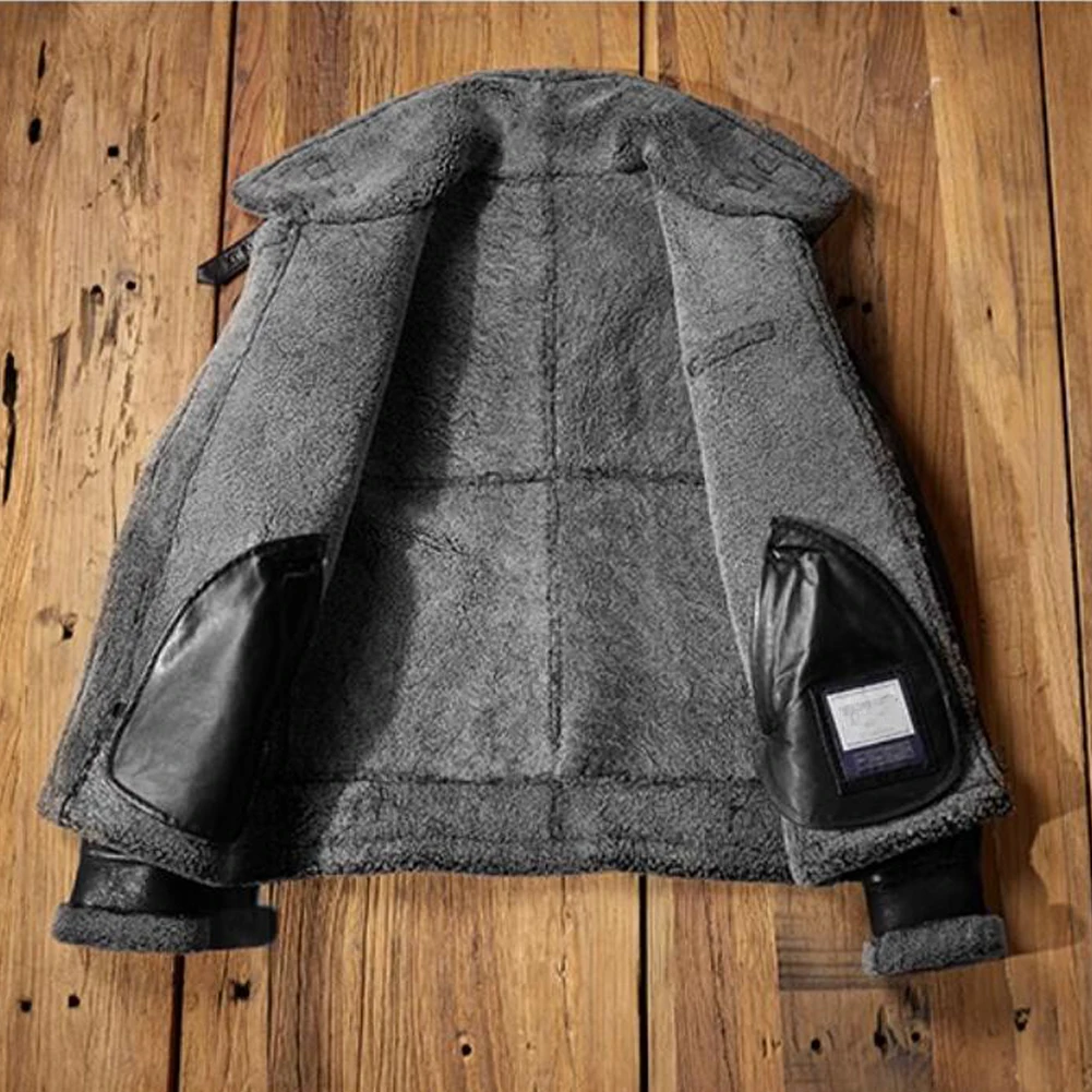 Мужская дубленка Denny &amp Dora из натуральной овчины B3 летный костюм ВВС утолщенная