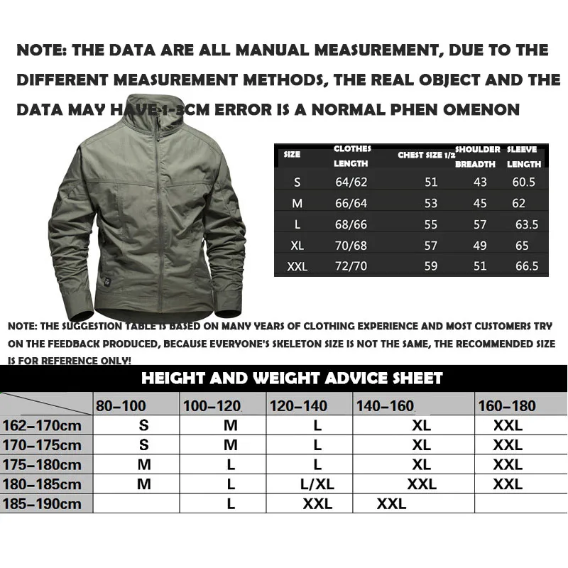 Тонкие куртки-карго Oulylan Мужская ветровка водонепроницаемая тактическая куртка