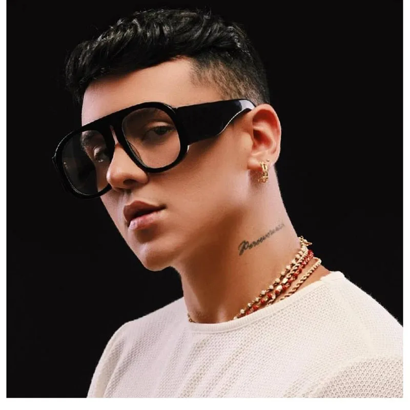 

AOZE 2022 модные роскошные круглые солнцезащитные очки для мужчин и женщин фирменный дизайн большая индивидуальная оправа уникальные очки в ст...