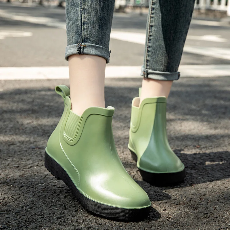 

Rain Boots Women's Outdoor Warm Low-cut Boots Winter Shoes Waterproof Rubber Ankle Boots Women's Overshoes 2023