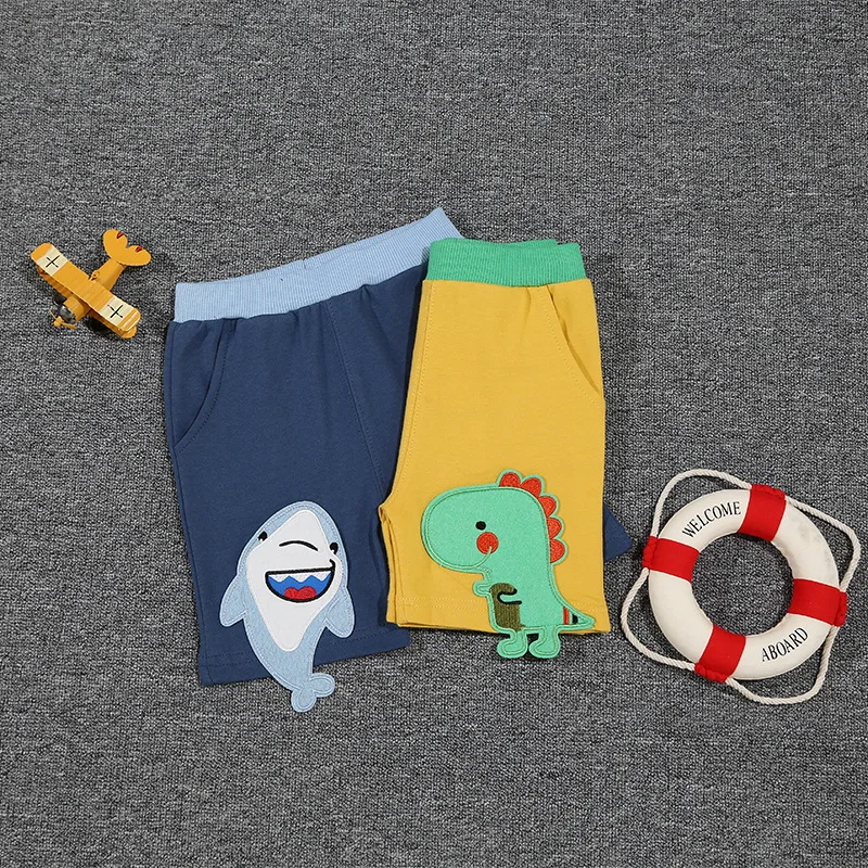 

Summer Shorts Children Pants For Boys Dinosaur Bottoms Kids Knit Pants Sports Shorts Clothing For Boy