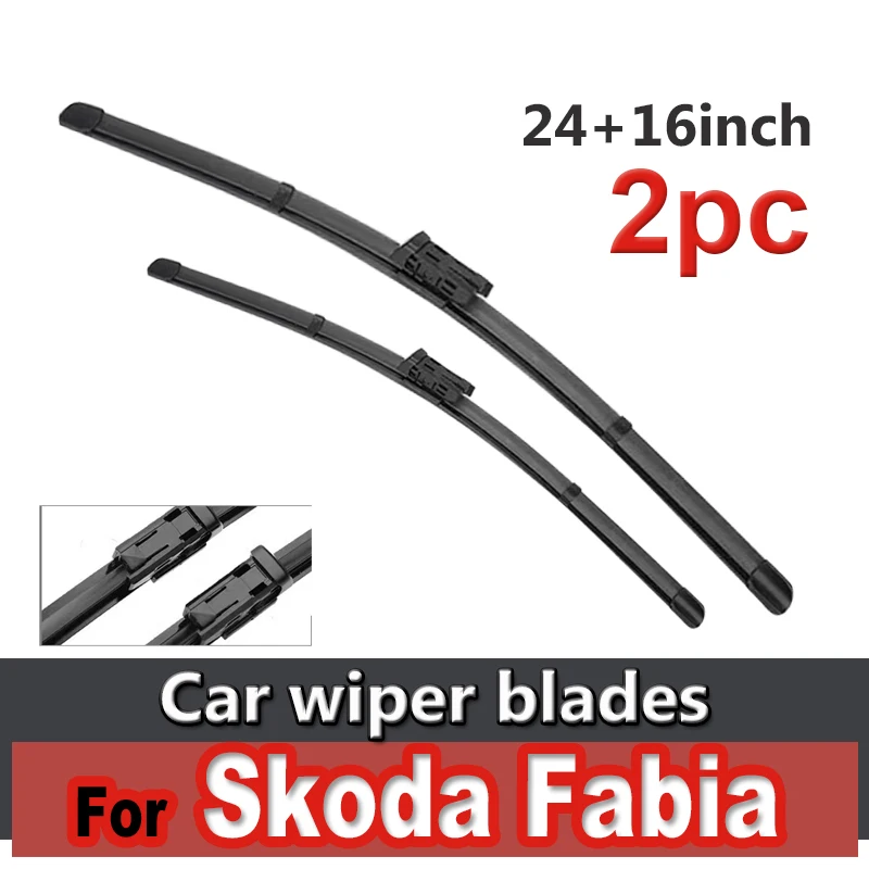 

Wiper LHD RHD Front Wiper Blades For Skoda Fabia MK3 2015 - 2019 Windshield Windscreen Window Rain Brushes 24"+16"