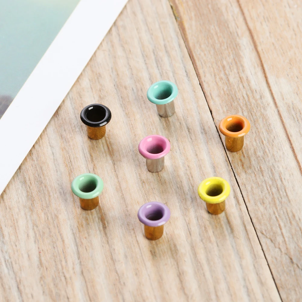 20Pcs Colorful Mini Eyelet Buttons 1mm/2.5mm Ultra-small Metal Belt Buckle Stuffed Toys DIY Dolls Buckles Doll Bags Accessories - купить по