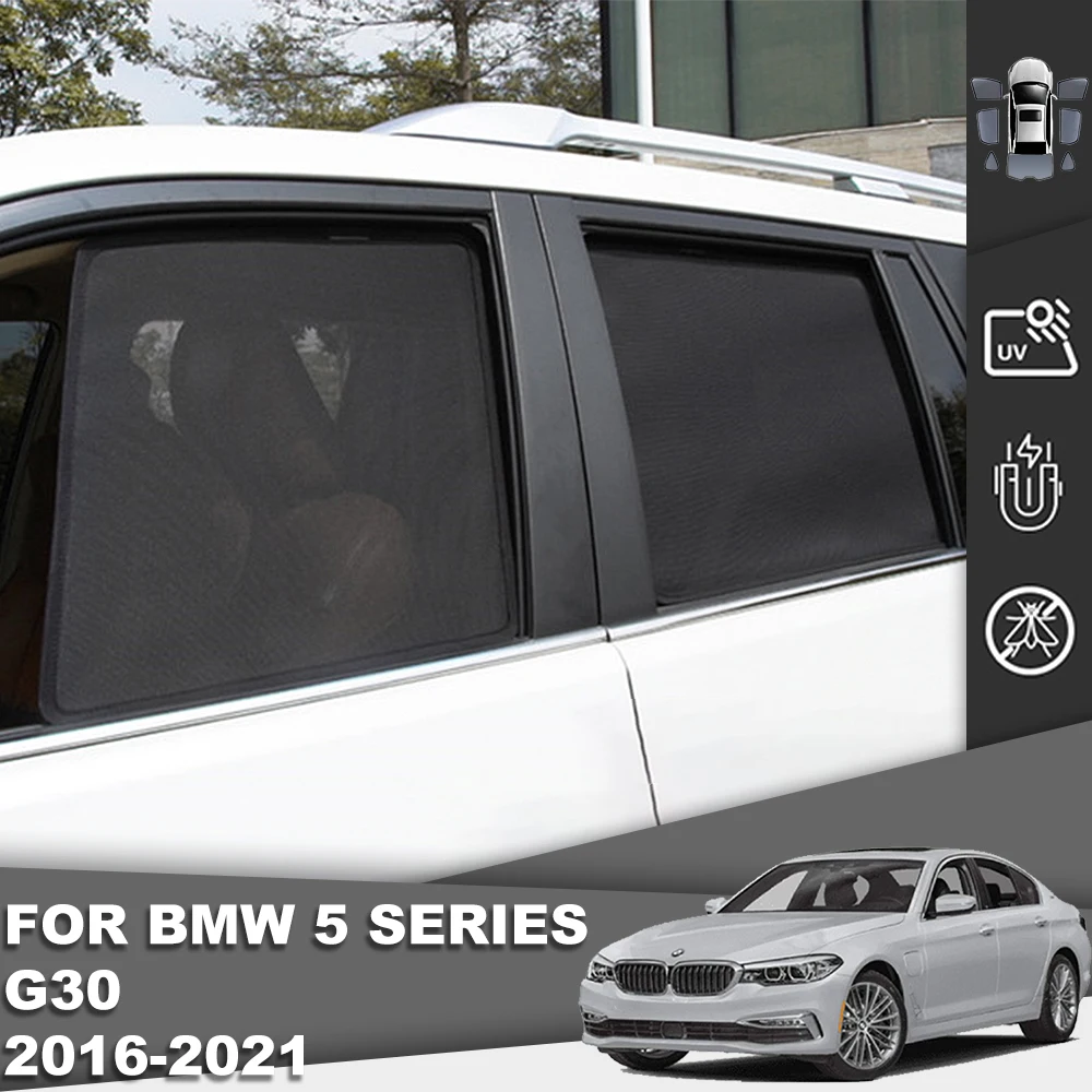 

For BMW 5 Series G30 Magnet Car Sunshade Front Windshield Mesh Curtain Rear Window Sun Shade G 30 2016 2017 2018 2019 2020 2021