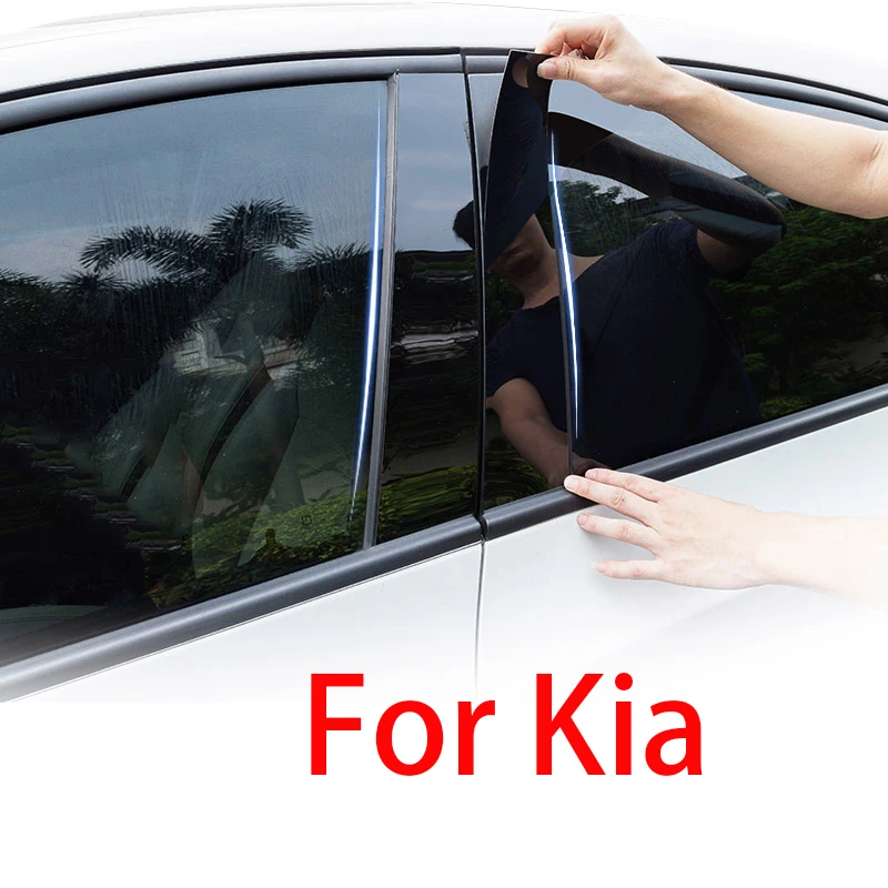 

Car B Strip Door Window Middle Column Trim Protection PC Stickers Cover for Kia Sportage QL RIO K3 K4 Optima K5 Cerato Forte KX5