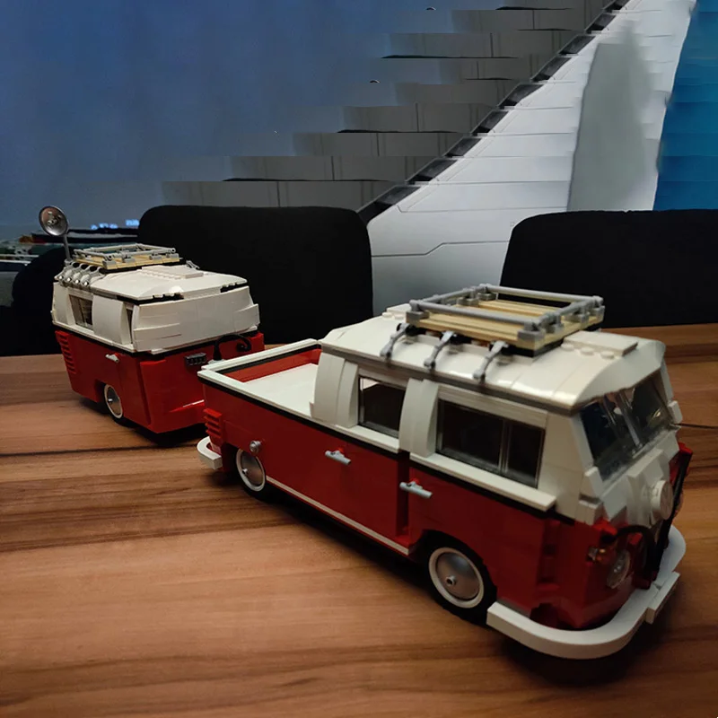 MOC T2 Doka новая модель автомобиля для грузовика прицепа кемпинга строительные