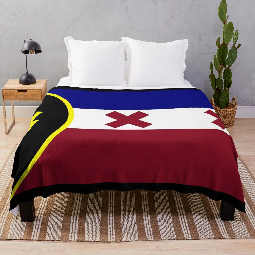 

lmanberg flag Throw Blanket stuffed blankets large knitted plaid