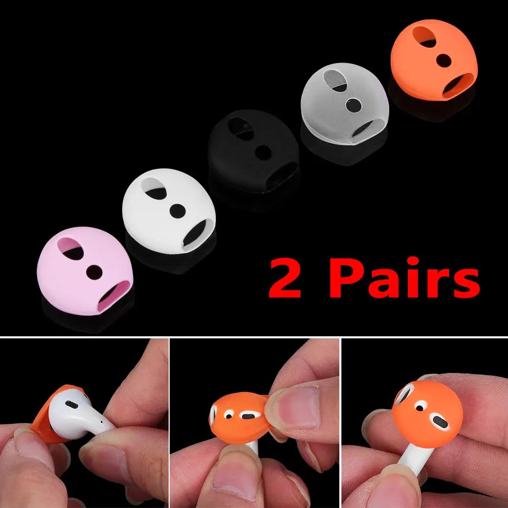 

2 Pairs New Anti Slip Ultra Thin Soft Noise Isolating Replacement Eartips Earphone Tips Silicone Case Cover