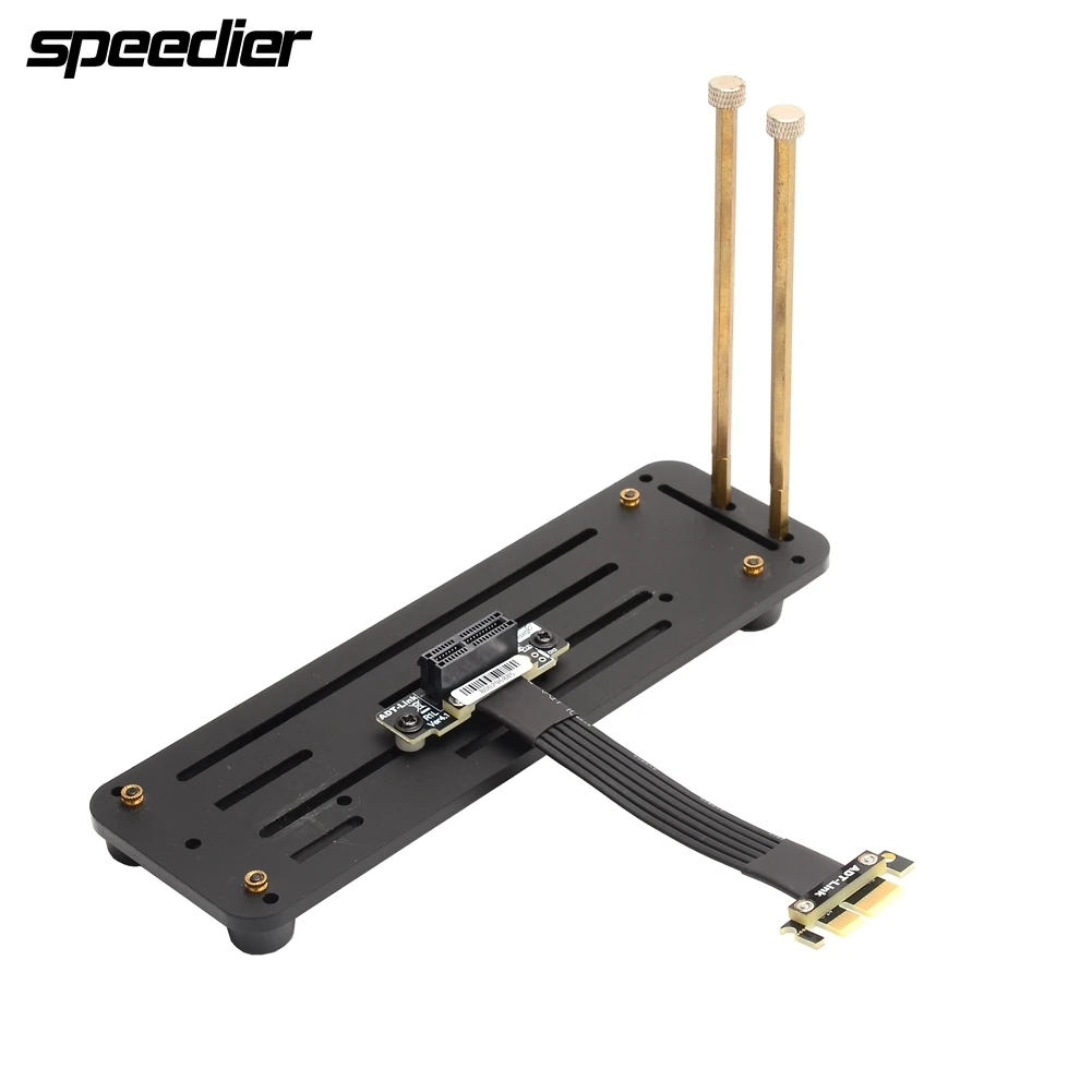 

Dual 90Degree Right Angle PCIe 4.0 x1 to x1 Extension Cable R11SL-TL 16G/bps PCI Express 1x Riser Card Ribbon Extender Baseboard