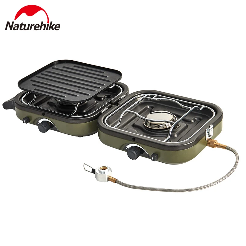 

Naturehike Outdoor Camping Stove Ultralight Double Fire Folding Gas Stove Portable Bbq Hiking Gas Stove High Power Cooking Pot