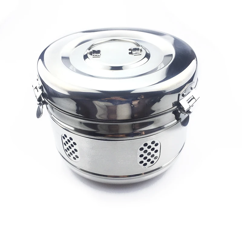 304 stainless steel box with cover case storage Jar bucket cotton Gauze sterilizing cylinder Sterilizing storage tank