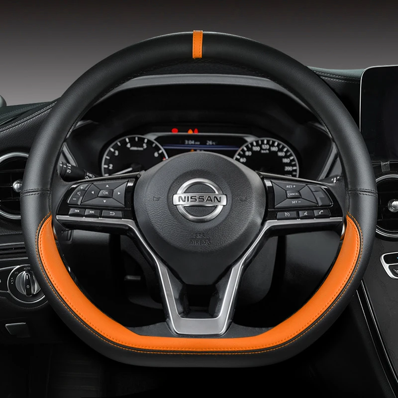 Car Steering Wheel Cover For Nissan X-Trail Qashqai March Serena Micra Kicks 2017-2019 Altima Teana 2019 Auto Accessories