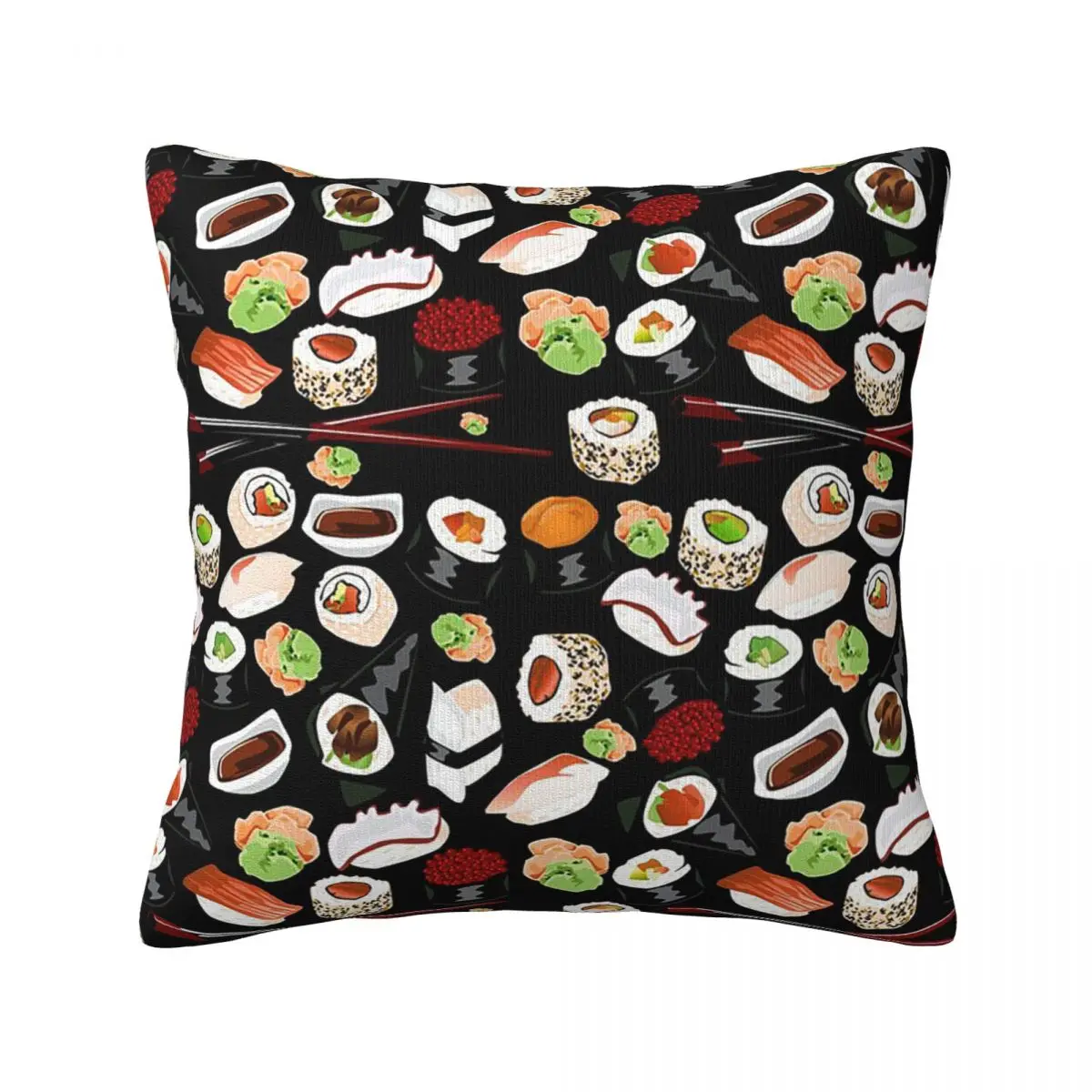

Yummy Sushi Pattern Throw Pillow Cover Decorative Pillow Covers Home Pillows Shells Cushion Cover Zippered Pillowcase