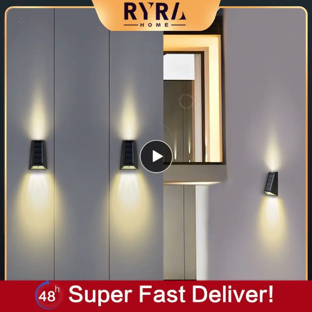 

Solar Energy Waterproof Wall Washer Simple And Easy To Install Intelligent Light Control Decorative Lights Outdoor Wall Light