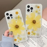 dry flower rose phone case for iphone 11 12 13 pro max case funda iphone xr x xs 7 8 plus se 2 3 12 mini back cover soft silicon