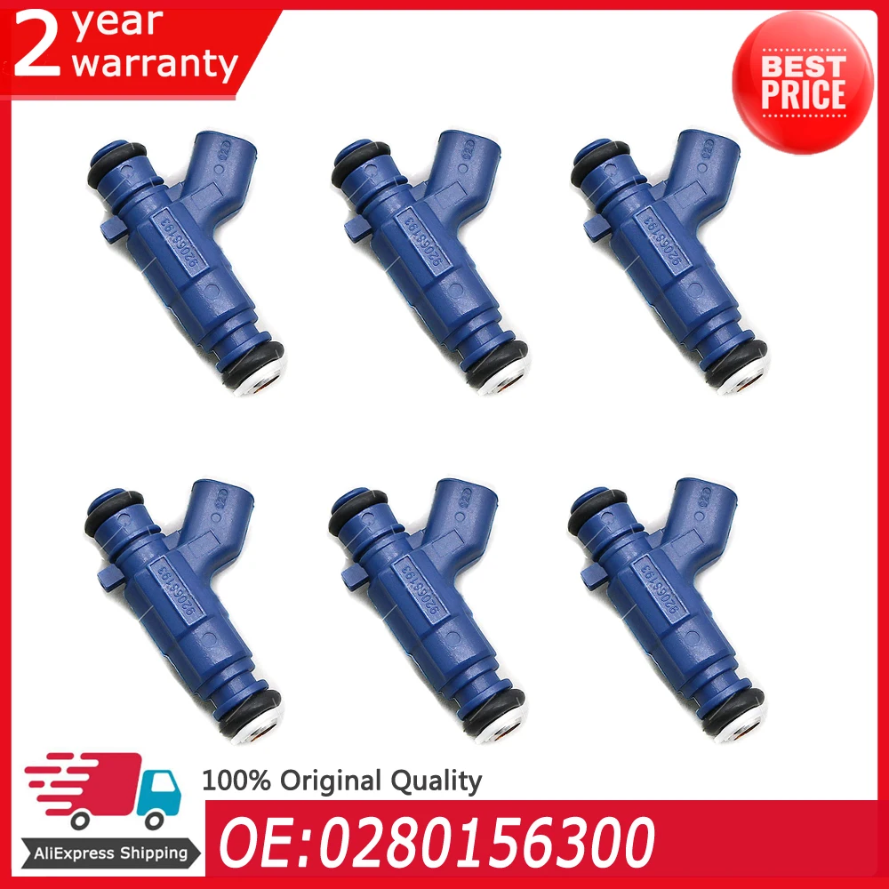 

6pcs/lot 0280156300 Car Fuel Injectors Nozzle Fit For Volvo XC90 S80 XC70 V70 XC60 3.2 L6 2007-2015 FJ1066