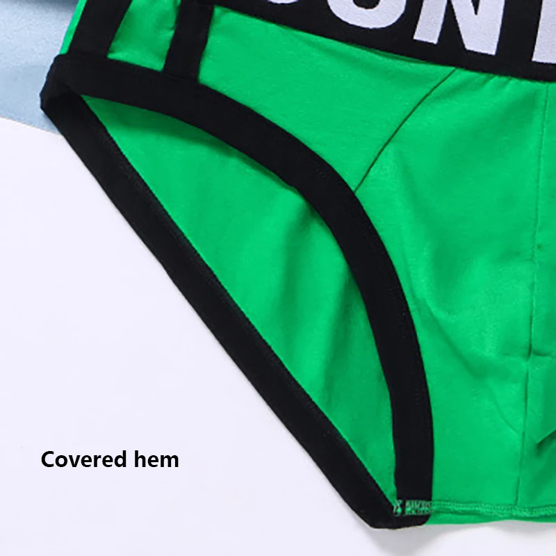 FK 3pcs Men's Underwear Cotton Simple Basic Men Briefs Color Matching Panties Large size Breathable Male Personality Underpants
