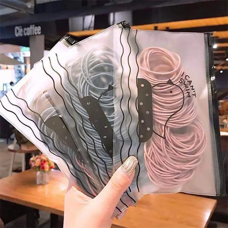 

1027 Nylon Rubber Headbands Ponytail Holder Hair Ties Solid Women Kids Hair Accessories Elastic HairBands Ornaments 100Pcs/Lot