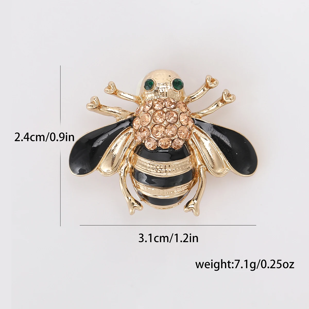 Эмаль Стразы Пчела Броши Для Женщин Унисекс Насекомых Булавки 2-цветные