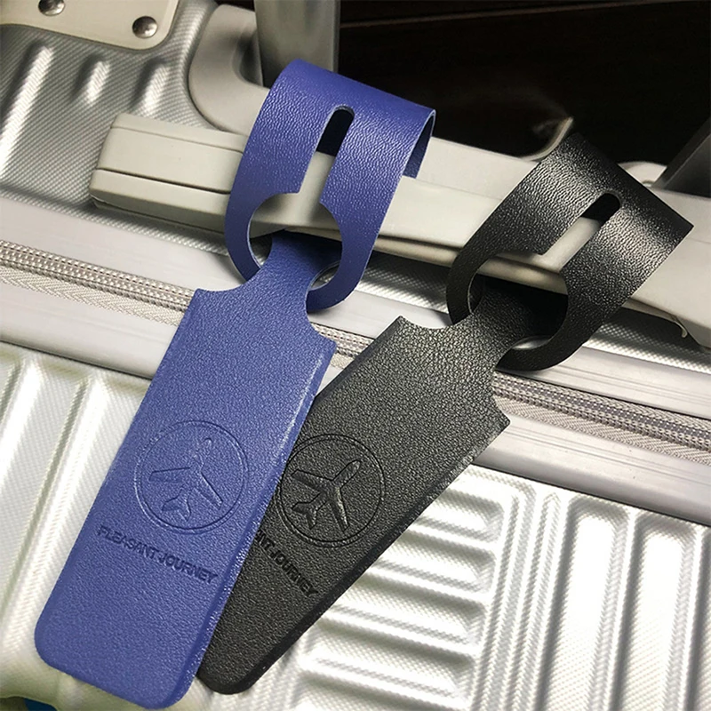

1pc Creative Luggage Tag cover PU Leather Suitcase ID Address Holder Baggage Boarding Tags Portable Label Travel Accessories