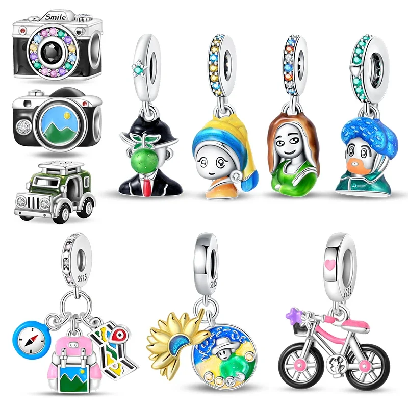 Женский браслет из серебра 925 пробы с подвеской