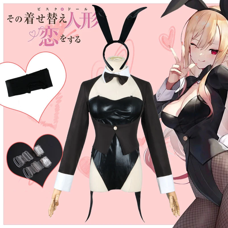 

Bunny Girl Marin Kitagawa Cosplay My Dress Up Darling Maid Costume Uniform Outfits Halloween Carnival Suit