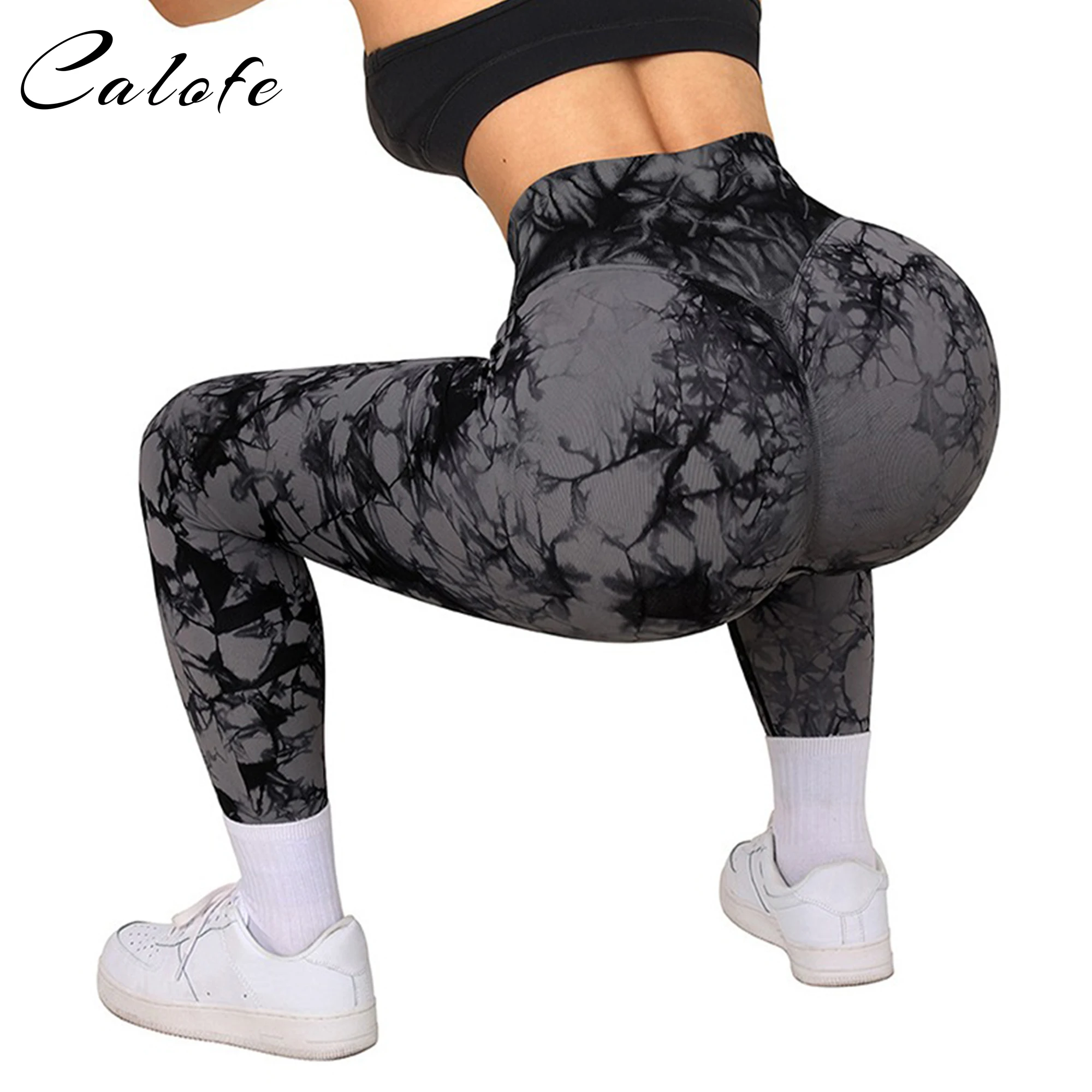 

Tie Dye Women Seamless Leggings V Waist Sexy Fitness Sport Yoga Pants Workout Casual Women's Leggings 2023 New Gym Pant