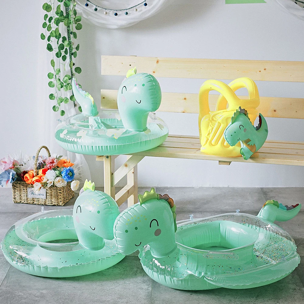 

Baby Inflatable Swim Ring Transparent Shape Sitting Pockets Float Ring Easy to Use Swimming Accessories XR-Hot